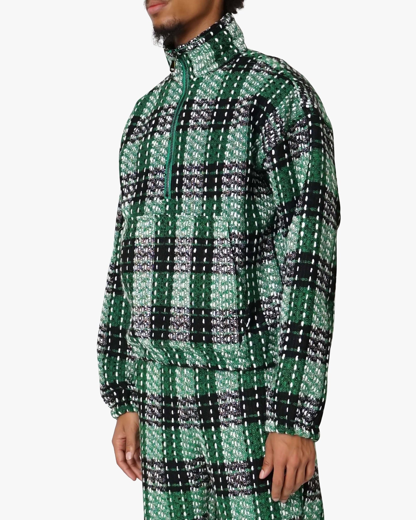 BAITE PANEL FLANNEL HALF-ZIP PULLOVER