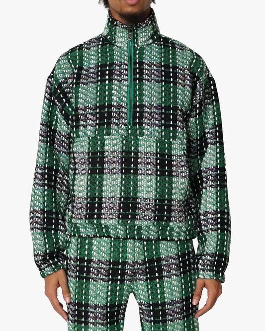 BAITE PANEL FLANNEL HALF-ZIP PULLOVER