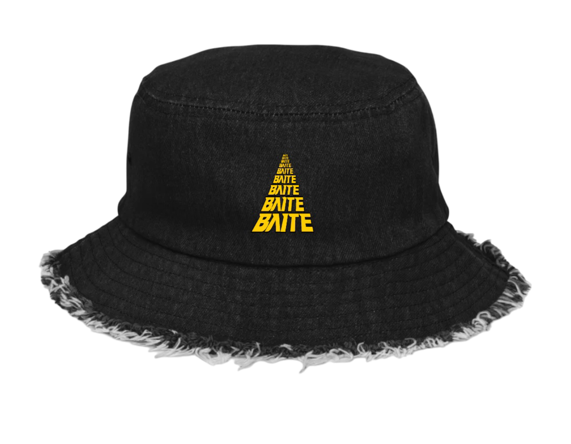 Baite Distressed Denim Bucket Hat