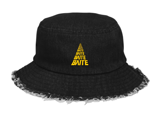 Baite Distressed Denim Bucket Hat