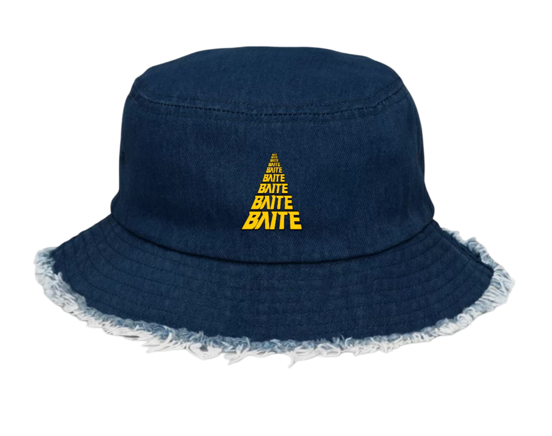 Baite Distressed Denim Bucket Hat