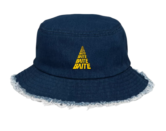 Baite Distressed Denim Bucket Hat