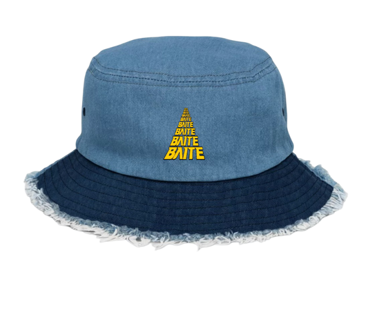 Baite Distressed Denim Bucket Hat