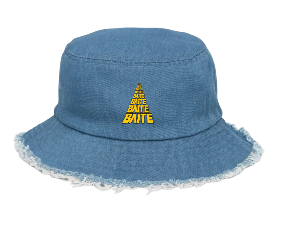 Baite Distressed Denim Bucket Hat