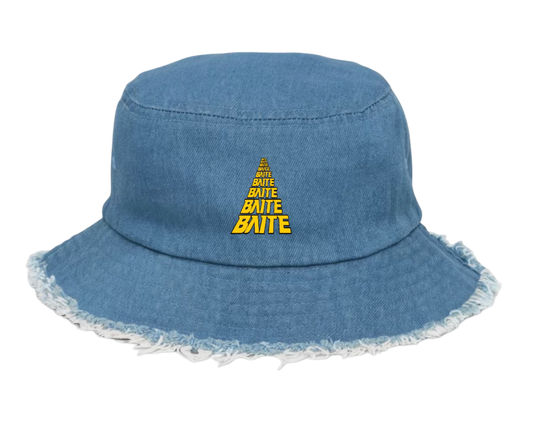 Baite Distressed Denim Bucket Hat