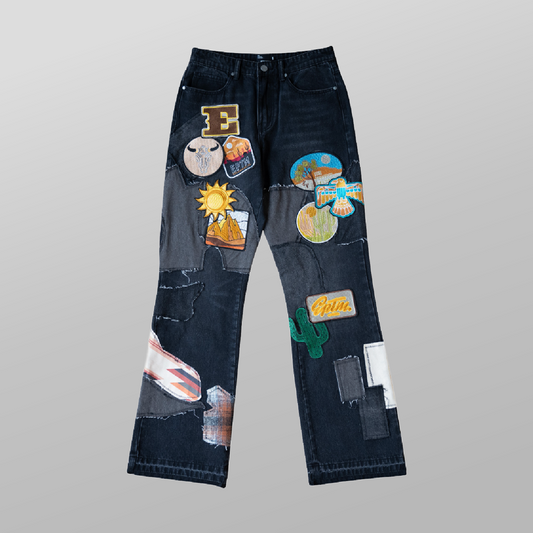 BAITE PATCHWORK DENIM JEANS